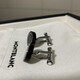 Montblanc (Montblanc) Spot Business French Men's Black Agate Formal Cuffers Officiel authentique produit rotatif rotatif noir Agate Nouveau emballage