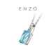 Chow Tai Fook ENZO Elegant Series 18K Gold Aquamarine Diamond Pendant for Women EZV3033