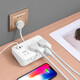 Bull Brand T-type multi-function USB socket multi-hole Type-C charging plug-in board home office student dormitory vertical 838 white (4 plug-in without USB) short-term model