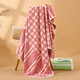 Children's bath towel coral velvet larger thickened jacquard houndstooth large bath towel towel absorb water soft quick drying adult 9214-pink 90*170cm 1 piece