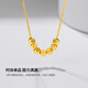 Saturday blessing 18K gold necklace for women, small sugar cube gold necklace, yellow 18K gold, about 40+5cm, birthday gift