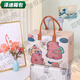 Yunluo felt storage cartoon travel bag large capacity outing storage bag luggage bag trolley case can be covered brown Lk height 30 width 40 side width 20