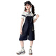 Disney Girls Denim Everlys 2025 New Summer Ropa Pantalones Niños Niños Investables Versátiles Versátiles delgados Color Caminado corto 130 cm
