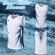 Victor [Breathable and quick-drying] 25 new VlCTOR Li Zijia same style dragon ridge competition uniform breathable and quick-drying badminton ball 847 dragon ridge white sleeveless shirt + 901 white pants men's style-XL