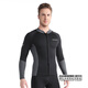 OUZO wetsuit 1.5mm diving top surfing suit men's long-sleeved top warm swimsuit diving mother's clothing top/black S
