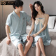 Modales Paar Pyjamas für Sommer dünne Seide Neue Kurzärmelige ein Männer und Frauen Nachthemd Hosentender sexy Heimkleidungsanzug Sommer G-6210 2xl Herrenstil: [155-180jin [Jin gleich 0,5 kg]]