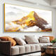 Rizhao back against Jinshan paintings office back against mountain paintings oil painting living room sofa background wall decoration landscape painting mural CT-3524-back against Jinshan 300cm*120cm (4.5 meters sofa) golden outside