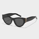 Jingshe 2025 new sunglasses ROSE Park Caiying same style cat-eye sunglasses women's high-end SLM94 sun protection glasses SLM94 ROSE same style luxury quality