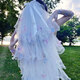 Jingli Jingda Veil Proposal Proposal Bridal Headwear Photo Confession Registration Puffing Veil Decoration White Veil Children's Veil Colorful Butterfly Veil Hair Comb