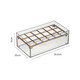 Xiyin lipstick storage box cosmetics storage box desktop 18-grid lip glaze lipstick lip gloss storage box lipstick storage box transparent gold edge