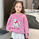 
Tutu Xiaoxiang girl sweatshirt children's clothing casual top medium big children cartoon base shirt children sports long sleeve pink purple 130