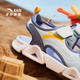 ANTA Children's Sandals Men's Big Children's Shoes 2025 Summer New Velcro Outdoor Open-Toe Soft Elastic Beach Shoes Light Steel Blue/Dust Curtain Blue-2 38