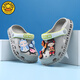 G.DuckKids Petit canard jaune Nezha Chaussures de trou pour enfants Boys Slippers Nouvelles filles d'été Anti-Slip Boys bébé Big Children Outdoor portant Baolan [Nezha] 24
