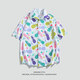XUNTERSON Thai casual cubano cubano cubano camisa de manga corta de manga corta nueva camiseta de vacaciones floral sueltas de moda suelta 7027 morado mbanés M recomendado dentro de 120 Jin [Jin iguala 0.5 kg]