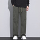 American fashion brand work pants men's loose straight autumn and winter paratrooper pants 2025 spring and autumn new sports and casual trousers 9856-Black M Merchant 90~110Jin[Jin equals 0.5 kg]
