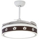 OPPLE's new invisible fan light 52-inch large wind power variable frequency ceiling fan lights for home living room and dining room integrated hanging silver 9930-52-inch living room variable frequency remote control