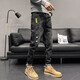 Aexmere Herren zerrissen Jeans Summer Trendy Brand Slim Feet 2025 New Summer 6636 Black. 29