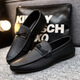 Lexi Beilu 2025 Doudou zapatos de cuero de moda para hombres zapatos de negocios casuales de cuero d826 marrón 39