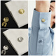 T/Twenties suitable for ordinary shirt cufflinks for men simple business wedding groom shirt decorative buttons for men women shirt sleeve studs KT001_Deep sea blue cat eye/silver border-1