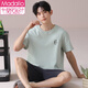 
Modal 2025 new summer striped pajamas for men for summer teenagers short-sleeved men's pure cotton home clothing for men's large size Y6627 XL weight (125Jin [Jin equals 0.5 kg]-145Jin [Jin equals 0.5 kg])