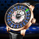 Pindu [play carte watch] jeu de jeux de jeu série de jeux de jeu masculin Roulette entièrement automatique mécanique montre lumineuse tendance masculine 6626 rose coquille de jeu de jeu de jeu noir ceinture noire