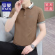 Romon Sommer kurzärmelige Männer Revers T-Shirt Casual Trend vielseitiger Jugendeis-Seidenhemdkragen halbärmelig. Hemd Black Qy724 2xl [vorgeschlagen 145-160jin [Jin ist gleich 0,5 kg]]