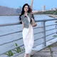 
XCFREHT French long skirt seaside vacation white suspender dress texture 2025 women's summer new suit temperament suspender dress 694#[version] L [Suggested 105-120Jin[Jin equals 0.5 kg]]
