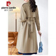 Pierre Cardin 2025 Herbst Neue Frauen mit mittlerer Länge mit einem super guten, schlängenden lockeren losen Jacke Khaki L 105-130jin [Jin entspricht 0,5 kg]
