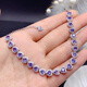 Feiyu tanzanite bracelet for women s925 silver inlaid with pure electric sapphire classic love bracelet high-end temperament jewelry