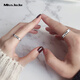 Miss JuJu PT950 platinum ring for men and women, platinum couple ring, wedding engagement ring, plain ring ring, live single, about 3.2g, more refunds based on actual delivery