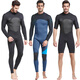 Traje de buceo engrosado de 1,5 mm abrigo de goma a prueba de frío para mujeres traje de gelatina de snorkel 2 triatlón 1283 negro 1.5 mm m
