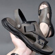
Spider King Sandals Men's Sandals New Summer Soft Soft Leather Casual Beach Shoes Spider 9922 Khaki 44
