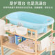 Jiaojing Baby Windel Tisch Multifunktionaler Betriebstisch Windel Tisch Massivholz lackfrei Baby Pflege Tisch BB Neugeborene Babybett Multifunktionale Windel Tisch (dreischichtige Vollmassivholz + Domi-Bär-Baumwollpolster