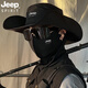 JEEP SPIRITJEEP遮阳帽防紫外线防晒面罩男女通用潮流户外礼物 深灰套装(687款)可调节