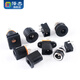 Zejie DC power plug and socket male and female connector adapter conversion female socket male 5.5-2.1/2.5MM3.5 DC-099 socket 5.5mm matching waterproof cap (10 pieces)