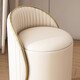 Jungle Makeup Stool Dressing Table Chair Bedroom Dressing Stool Makeup Chair Light Luxury High-end Manicure Chair Rotatable with Backrest Pulley Storage Model - All White