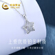 CHINA GOLD Wound Star PT950 Platinum Necklace for Women Platinum Wishing Star Pendant Birthday Gift for Girlfriend Pendant*Platinum Weight Approximately 1.5g Free Silver Chain