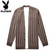 Playboy (Playboy) 2020 AUTOMNE NOUVEAU CARDIGAN CARDIGAN Veste pour hommes à manches longues à manches longues d'âge moyen et jeune pull tricot mince Pull Gris gris F11 3xl 185