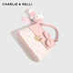CHARLIE&KELLI light luxury women's bag small ck handbag bag saddle bag women's 2025 small square bag single shoulder crossbody bag birthday gift pink Beijing warehouse delivery gift bag packaging