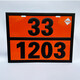 Marchandises dangereuses Signboard rectangulaire 2025 pétrolier pétrolier Nouveau signe de véhicule standard national Diesel Gasoline Déchet chimique Nouveau standard national 90-3291