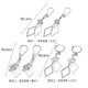 Bovia Pt950 platinum earrings for women, long platinum earrings, diamond-shaped ear hooks, geometric earrings, ear wires for girlfriend, diamond-shaped ear hooks (two pieces), about 2.4-2.6 grams