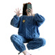 FHHUABD新款睡衣女秋冬季法兰绒加厚学生卡通甜美珊瑚绒家居服套装 829#卡通狗紫色 M 建议80-100斤