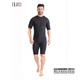 OUZO wetsuit men's 3mm short-sleeved shorts diving wetsuit cold-proof and warm surfing freediving one-piece wetsuit black L