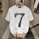 
ROMON men's American fashion handsome ice silk short-sleeved T-shirt men's trendy brand design summer printed round neck half-sleeved top 1506-1-TM6771 black S recommended 90-100Jin [Jin equals 0.5 kg]
