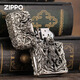 Zippo plus léger zhibao authentique Kerosène au vent armure plus légère Big Black Sky 925 Cadeau d'argent pour petit ami Big Black Sky-925 Silver [sans huile autonome] Dy9902