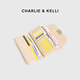 CHARLIE&KELLICharlie Kelli真皮钱包女2025新款时尚手拿长款零钱夹卡包二合一 黑色(赠送礼盒/袋)