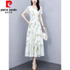皮尔卡丹（pierre cardin）夏天雪纺碎花连衣裙女2025新款时尚高端长款气质高级感妈妈长裙子 967黄色碎花 3XL 135-145斤