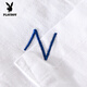 Playboy (PLAYBOY) Men's Line Lapel Short Sleeve T-shirt Loose Shirt Collar Top Clothes with Led T-shirt Line T-shirts Line Cloth Summer yunyi-9711 Blue Dark Color. M
