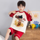 Langsha (Langsha) Kinder-Pyjama-Jungen Sommer Kurzarm Thin Cotton Home Anzug Little Jungen Sommermitte und große Kinder Studenten Lt694 130 empfohlen 120-130 cm/55jin [Jin gleich 0,5 kg]