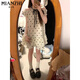 Cotton French sweet off-shoulder polka dot dress for women in summer 2025 new small temperament bow short skirt 674 picture color [high quality 38.5] XL 115-130Jin [Jin equals 0.5 kg]